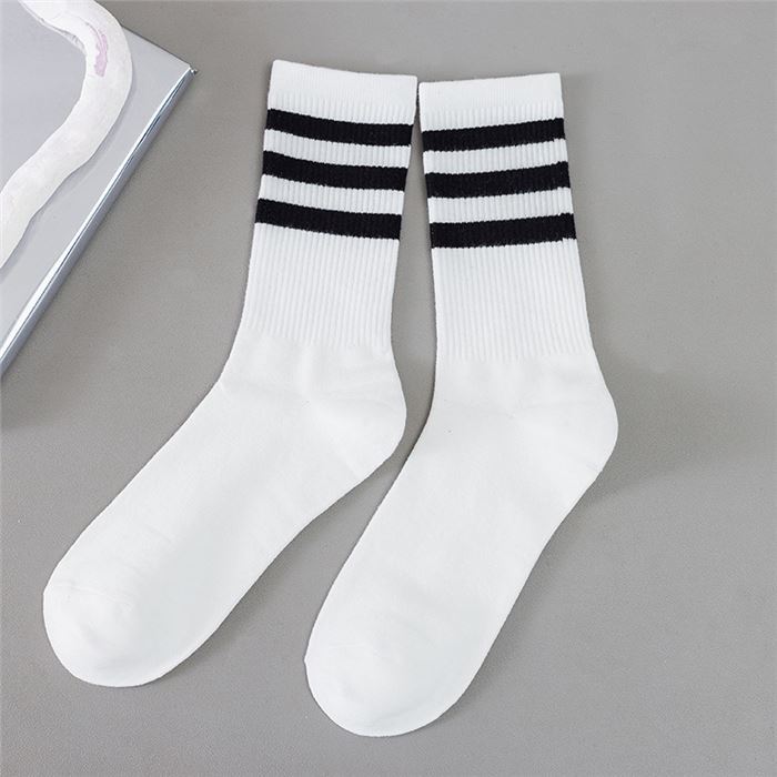 Long socks  white with stripes