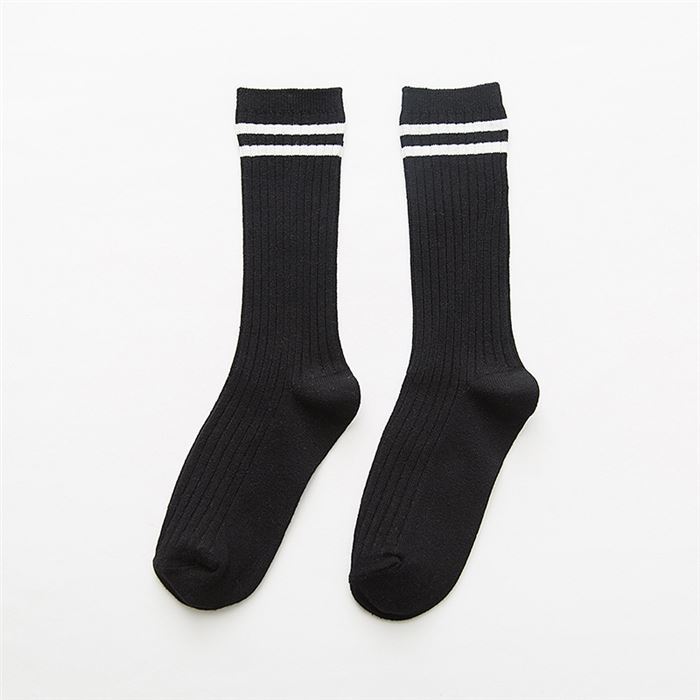 Socks  black with stripe