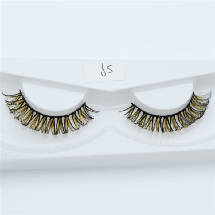 Curly color false eyelashes S9