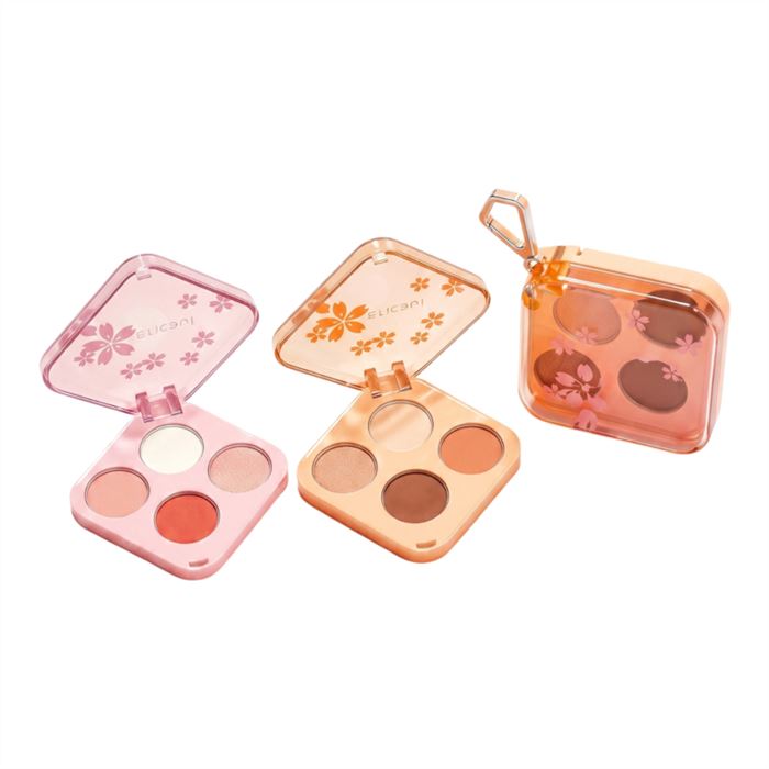 4-Color Floral Portable Eyeshadow Palette