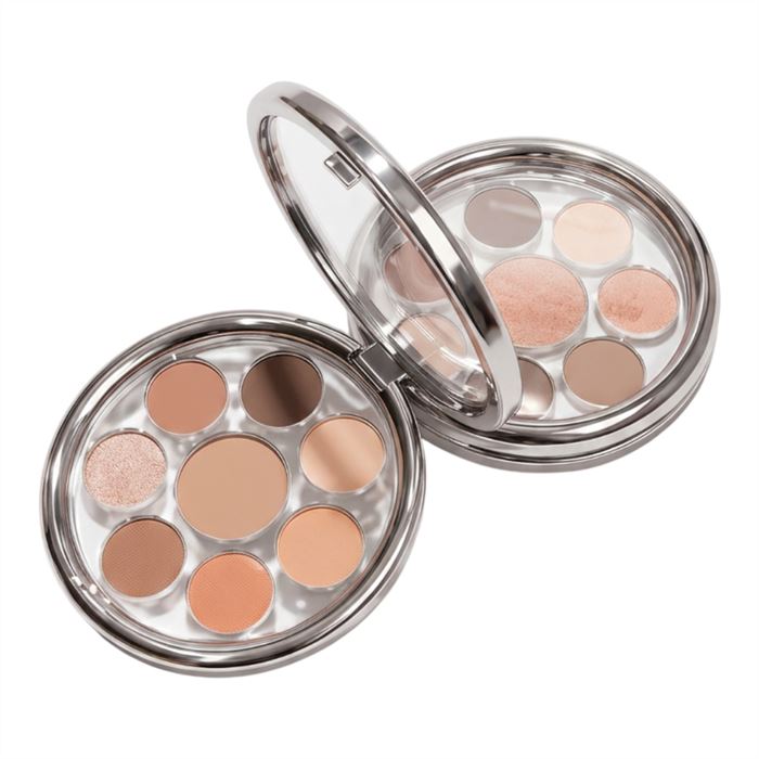 8-Color Silver Mirror Round Eyeshadow Palette