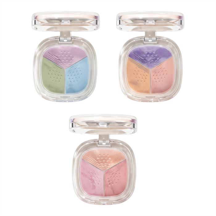 Tri-Color Triangular Loose Powder Compact